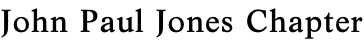 John Paul Jones Chapter